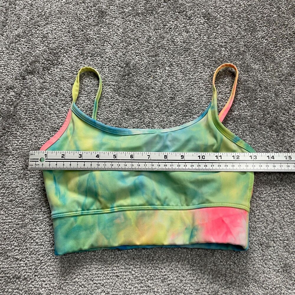 Zenana Sports Tank Top Women's Small Multicolor Tie Dye Spaghetti Strap Padded - Picture 7 of 8